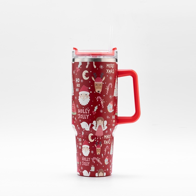 Creative 40oz Christmas Halloween Gift Car Cup Cross-border Original Large Capacity Straw Tumbler