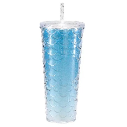 Gradient double-layer fish scale cup