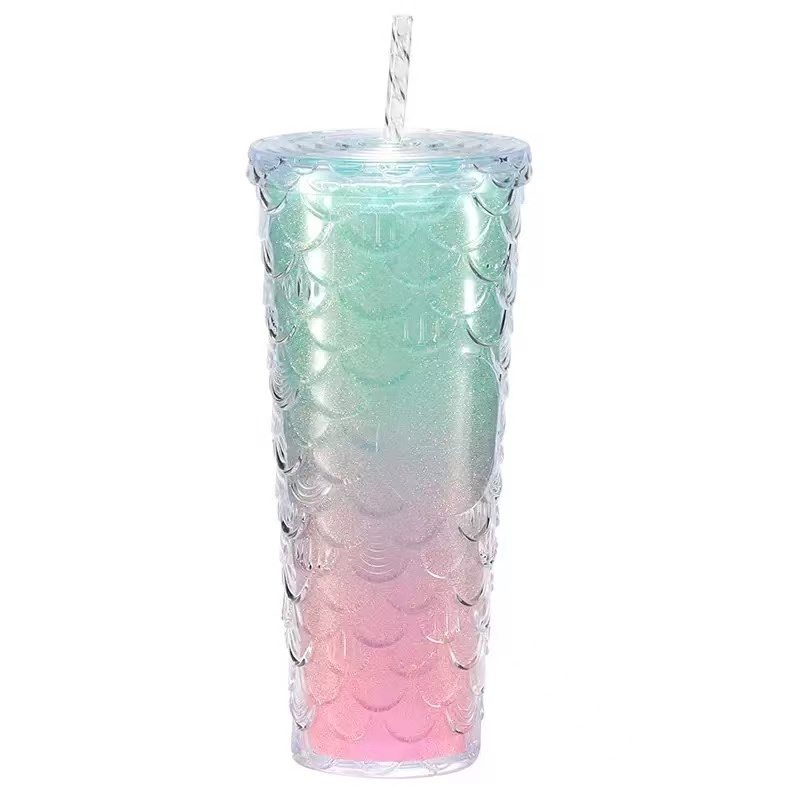 Gradient double-layer fish scale cup
