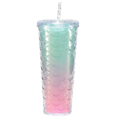 Gradient double-layer fish scale cup