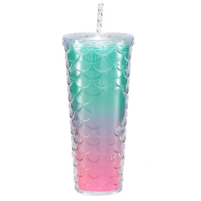 Gradient double-layer fish scale cup