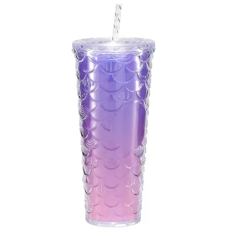 Gradient double-layer fish scale cup