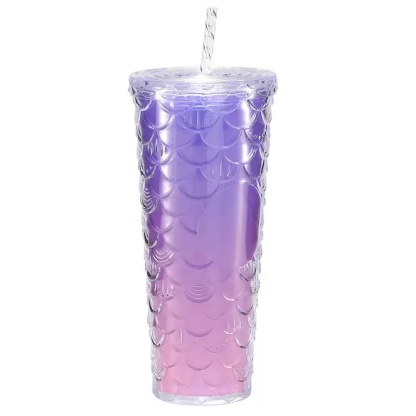 Gradient double-layer fish scale cup