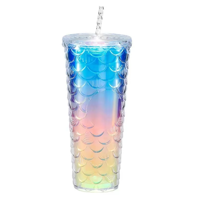 Gradient double-layer fish scale cup