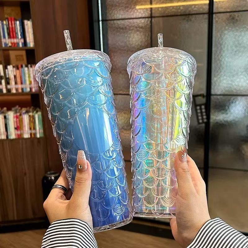Gradient double-layer fish scale cup