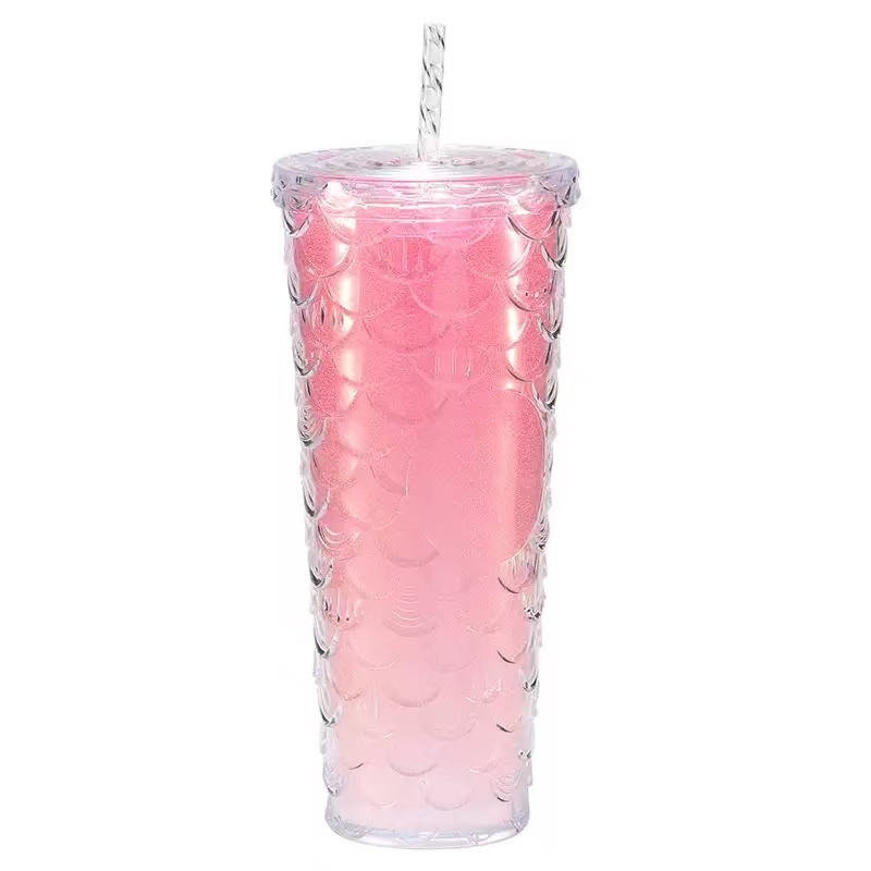 Gradient double-layer fish scale cup