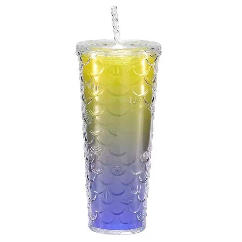 Gradient double-layer fish scale cup