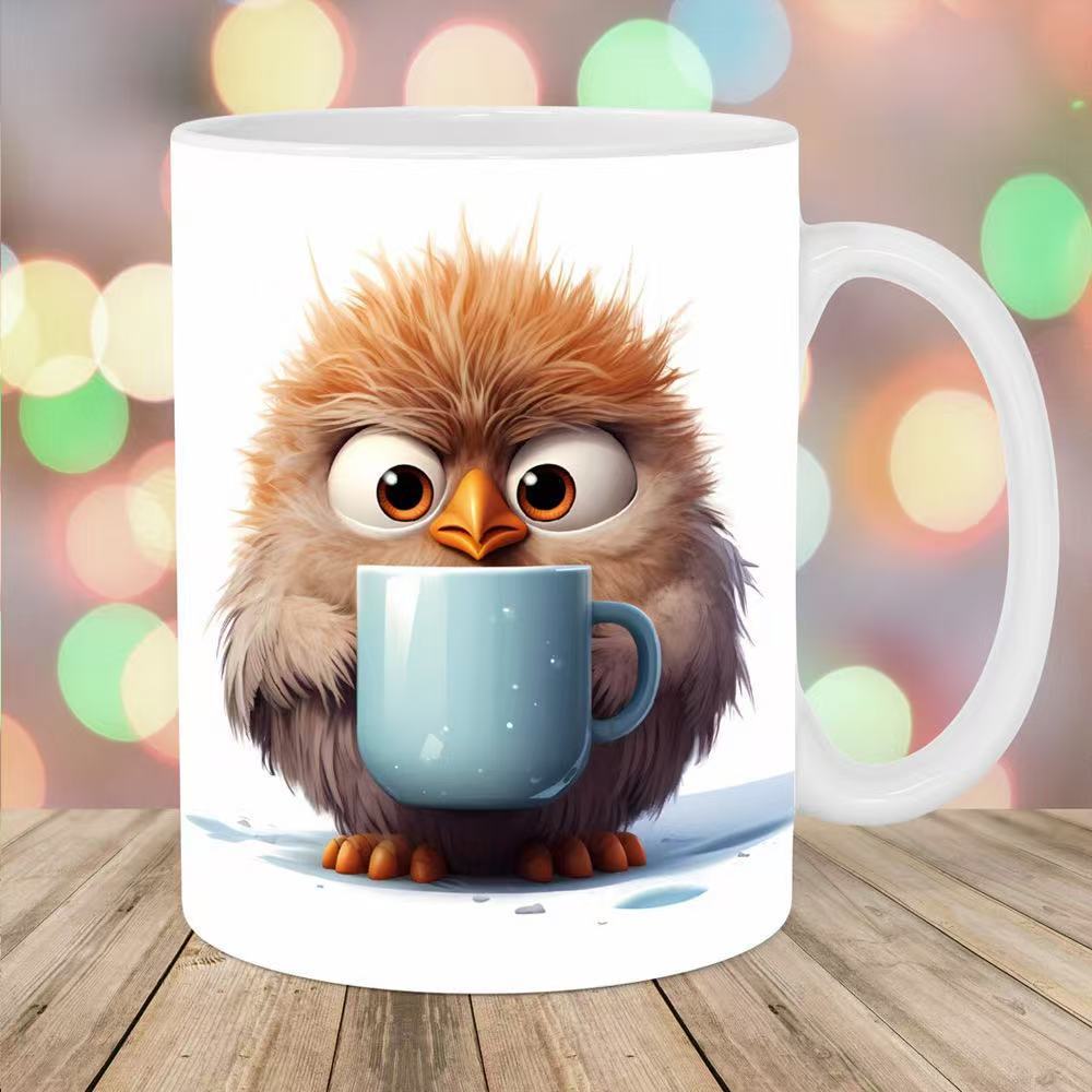 New 3D creative owl ceramic mug