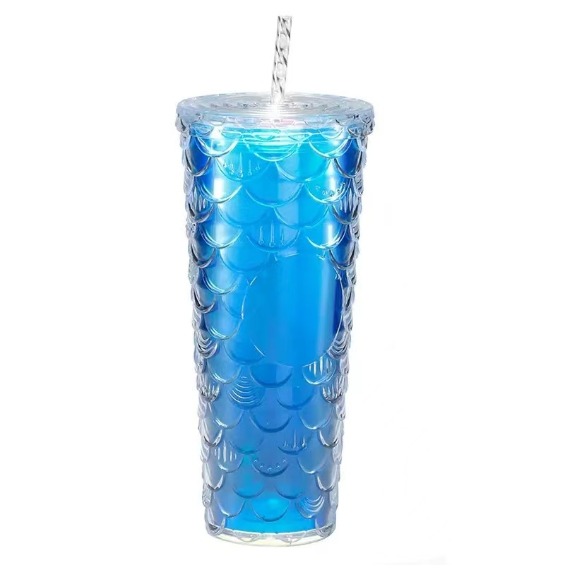 Gradient double-layer fish scale cup