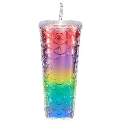 Gradient double-layer fish scale cup