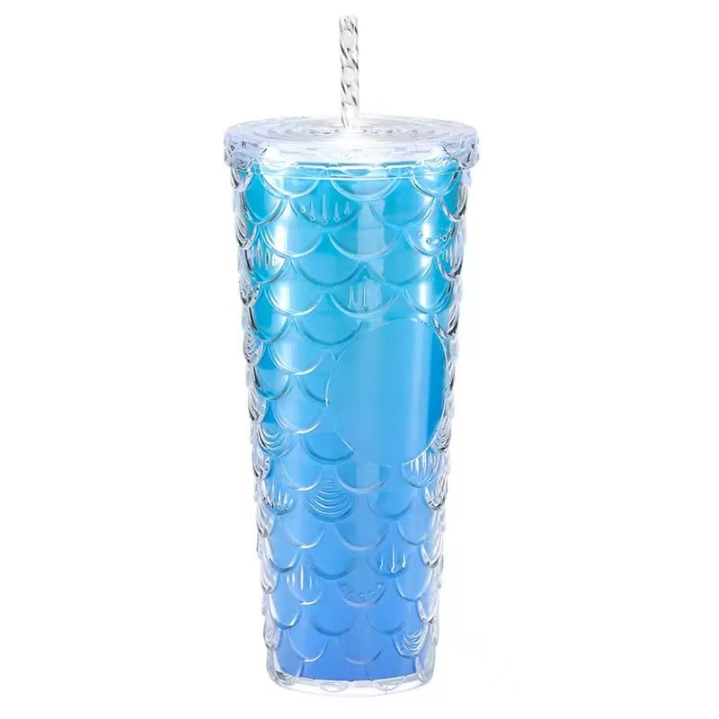 Gradient double-layer fish scale cup