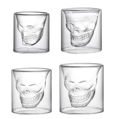 Creative Internet-famous Double-layer Skull Glass – Ins Coffee/Cocktail/Wine Cup
