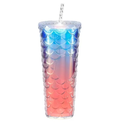 Gradient double-layer fish scale cup