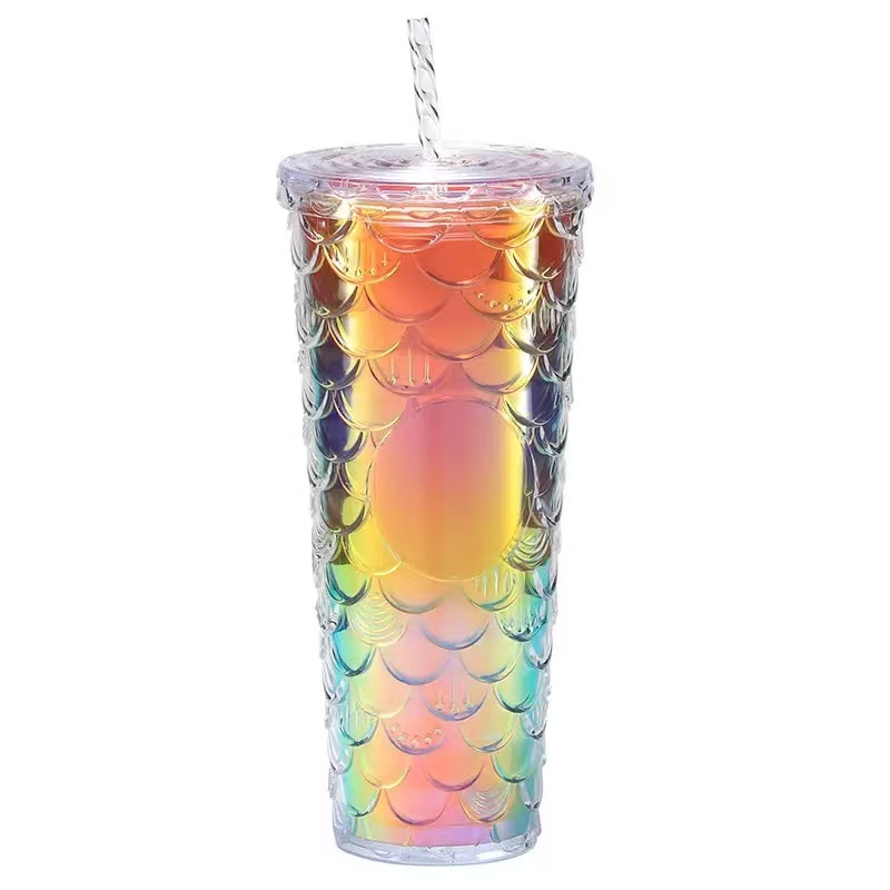 Gradient double-layer fish scale cup