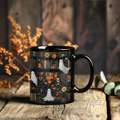 Creative White Ghost Coffee Mug - Perfect Halloween Gift for March Promotion