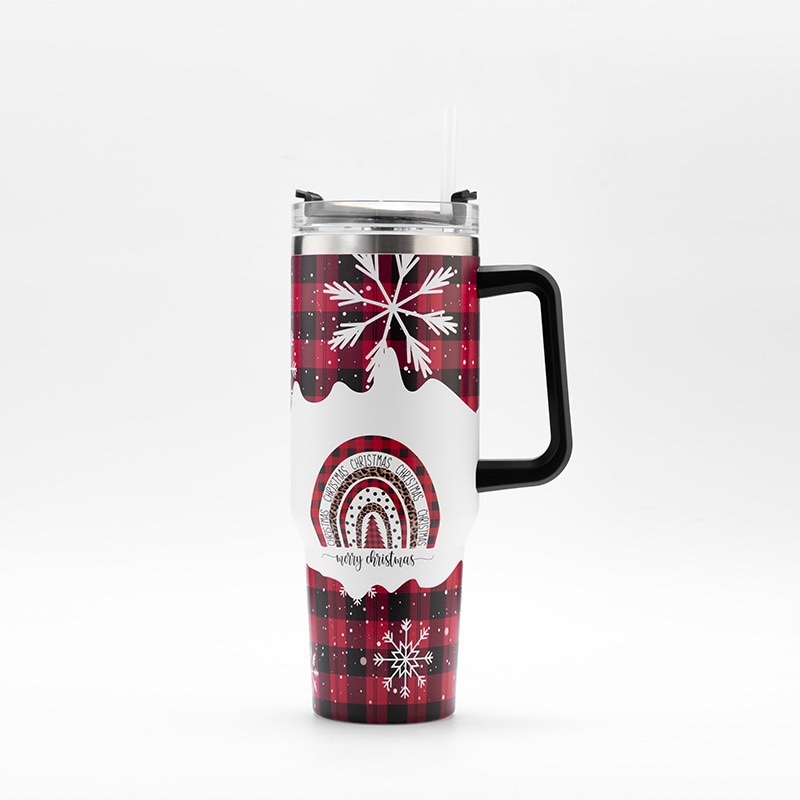 Creative 40oz Christmas Halloween Gift Car Cup Cross-border Original Large Capacity Straw Tumbler
