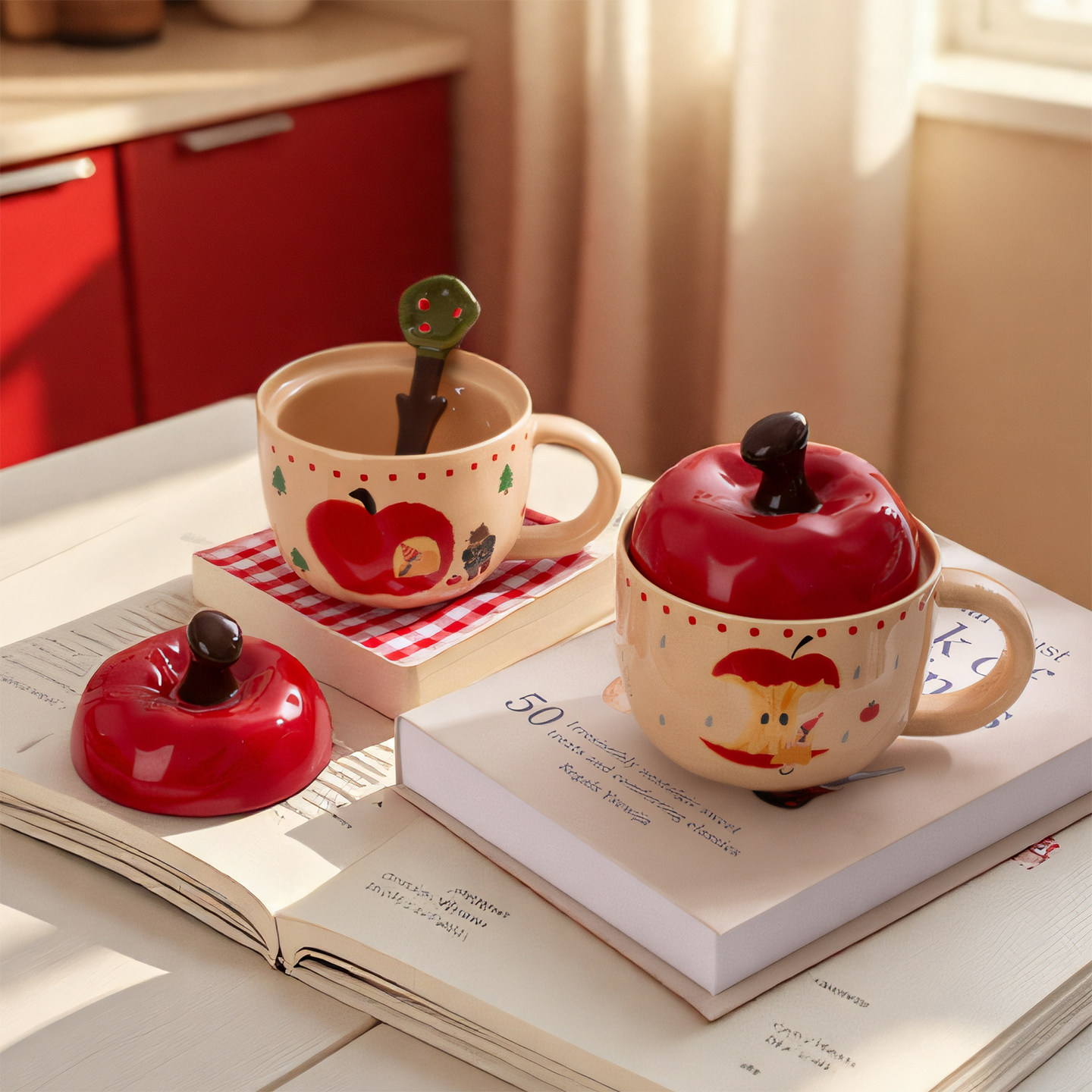 Christmas Apple Mug & Spoon Gift Set