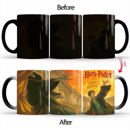 Harry Potter Marauder's Map Color-Changing Mug, Heat-Sensitive Ceramic Magic Coffee Mug