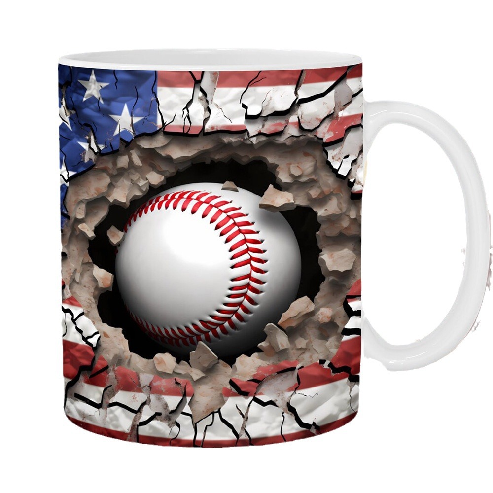 3D pictures of football, basketball, rugby, ceramic mugs, coffee cups