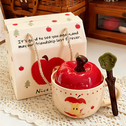 Christmas Apple Mug & Spoon Gift Set