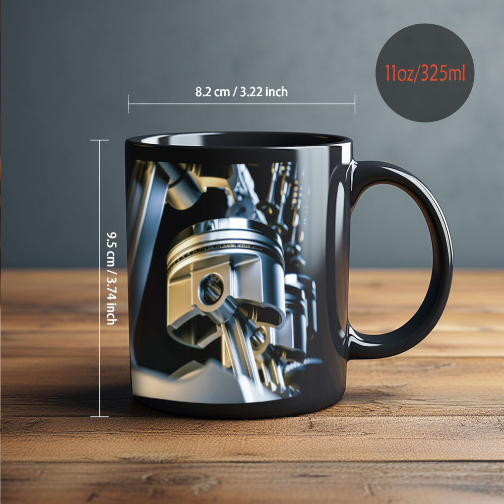 Mechanic Engine Ceramic Coffee Mug, Men's Water Cup