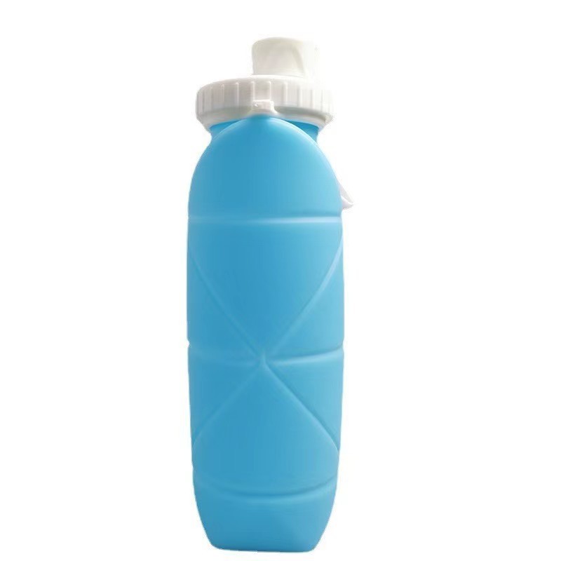 Silicone foldable water cup large capacity, portable sports water bottle for outdoor travel