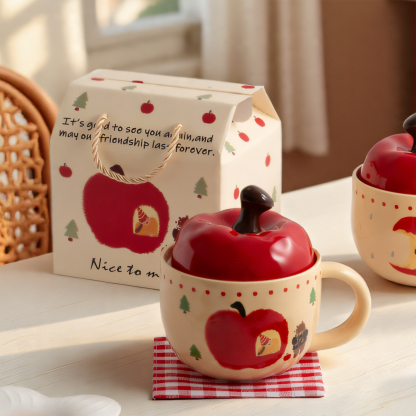 Christmas Apple Mug & Spoon Gift Set