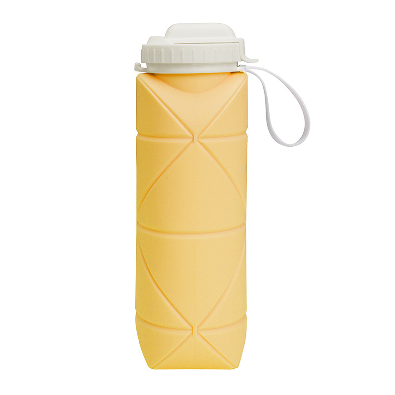 Silicone foldable water cup large capacity, portable sports water bottle for outdoor travel