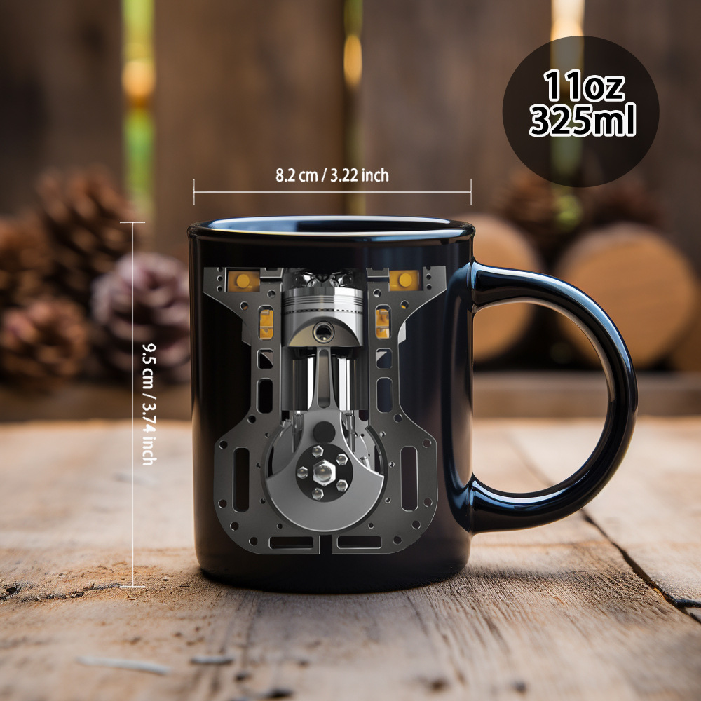 Mechanic Engine Ceramic Coffee Mug, Men's Water Cup