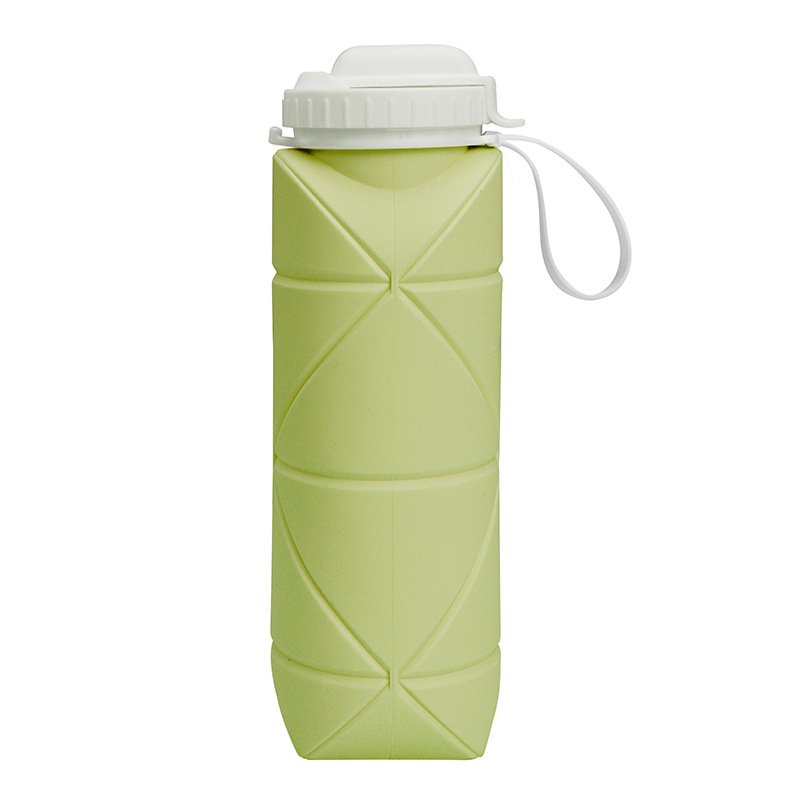 Silicone foldable water cup large capacity, portable sports water bottle for outdoor travel