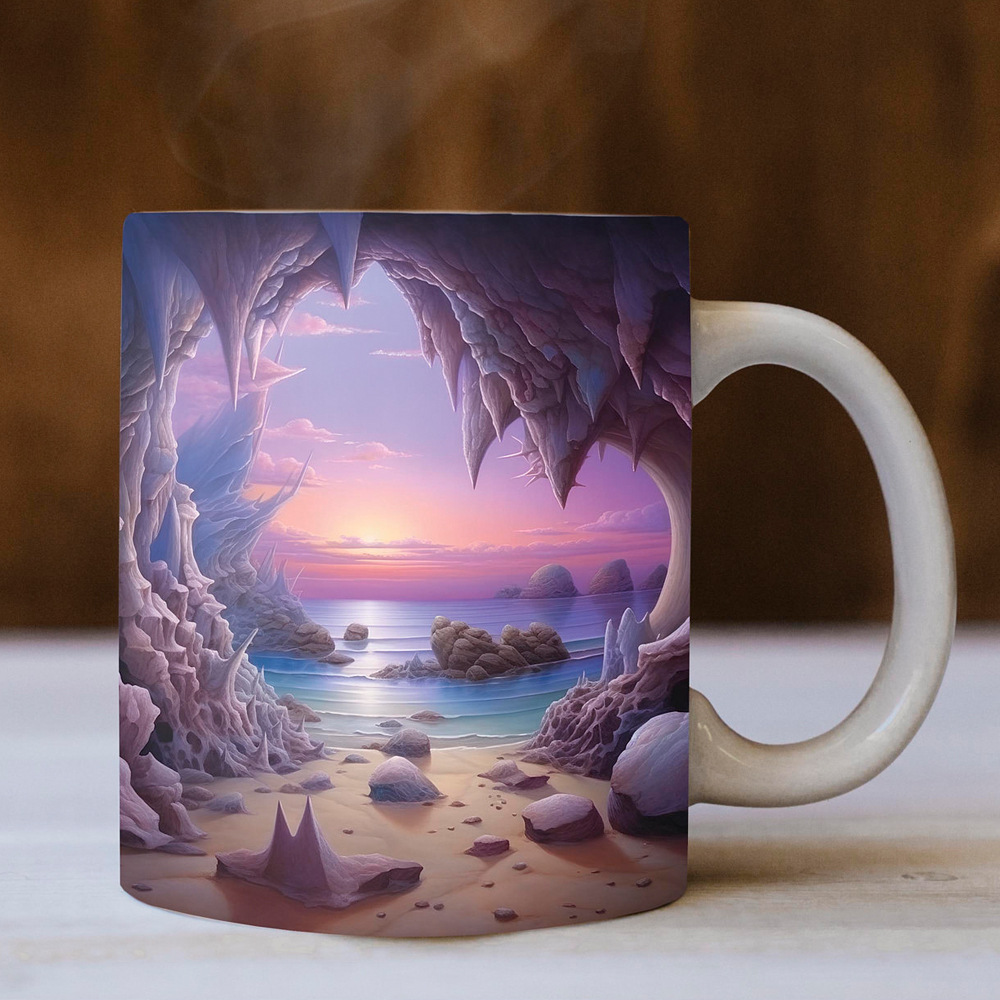 Summer 3D Beach Shell Coffee Mug
