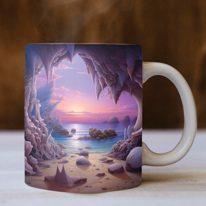 Summer 3D Beach Shell Coffee Mug