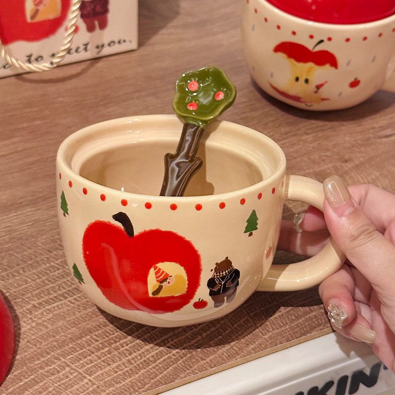 Christmas Apple Mug & Spoon Gift Set