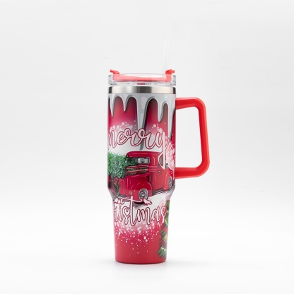 Creative 40oz Christmas Halloween Gift Car Cup Cross-border Original Large Capacity Straw Tumbler
