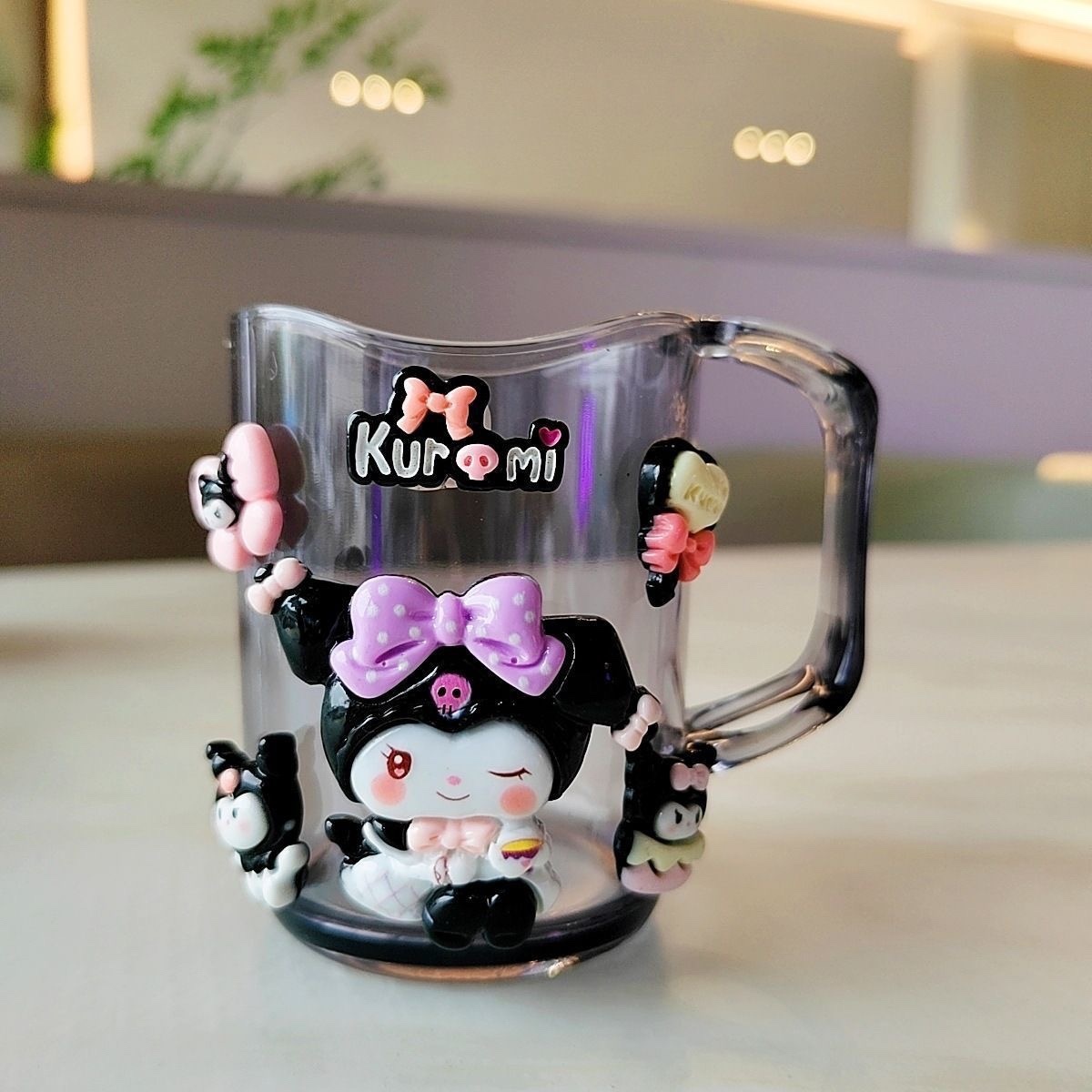 Melody & Kuromi DIY Transparent Tooth Cup - Cute Kids/Couples Ins Bathroom Cup