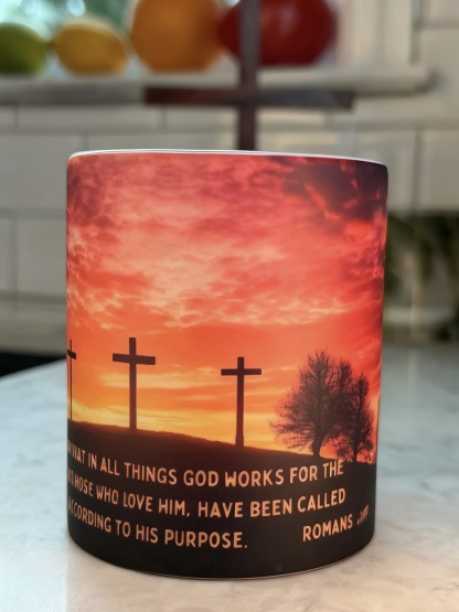 Cross-border New Bible Verse Mug Heat-sensitive Color-changing Coffee Cup