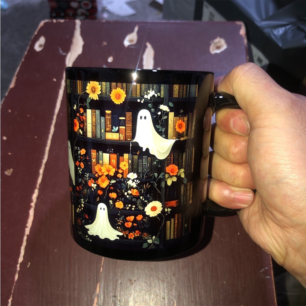 Creative White Ghost Coffee Mug - Perfect Halloween Gift for March Promotion
