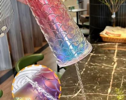 Gradient double-layer fish scale cup