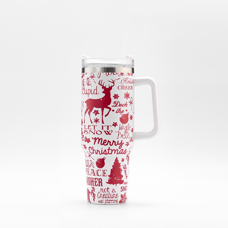 Creative 40oz Christmas Halloween Gift Car Cup Cross-border Original Large Capacity Straw Tumbler