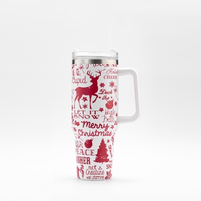 Creative 40oz Christmas Halloween Gift Car Cup Cross-border Original Large Capacity Straw Tumbler