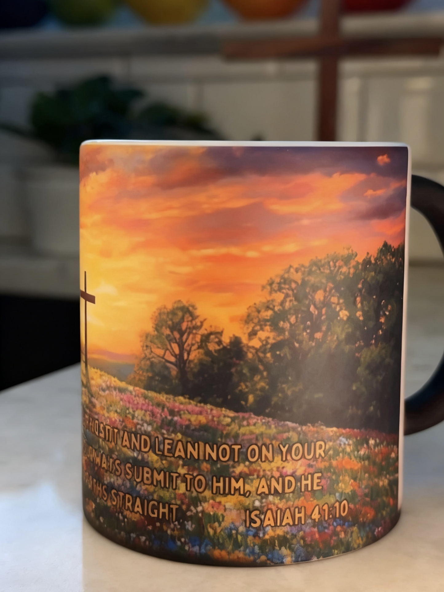 Cross-border New Bible Verse Mug Heat-sensitive Color-changing Coffee Cup