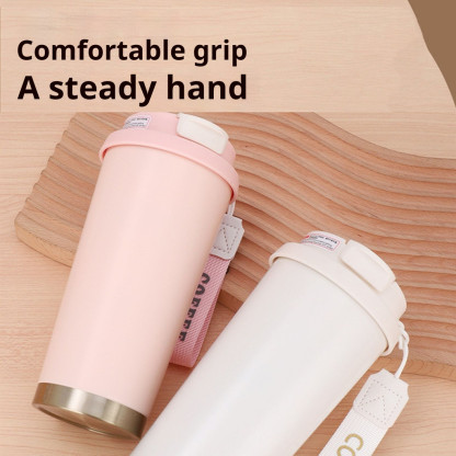 Elegant Floral Insulated Tumbler with Straw & Carry Strap – Harebell Collection