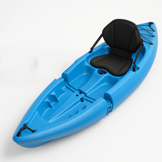 Kayak de Plaisance pour Loisirs Extérieurs Résistant en Polyéthylène Bleu-Flowaqa