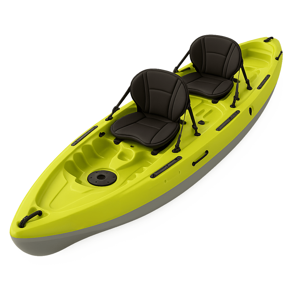 Kayak tandem loisirs extérieurs 2 places plastique vert-Flowaqa