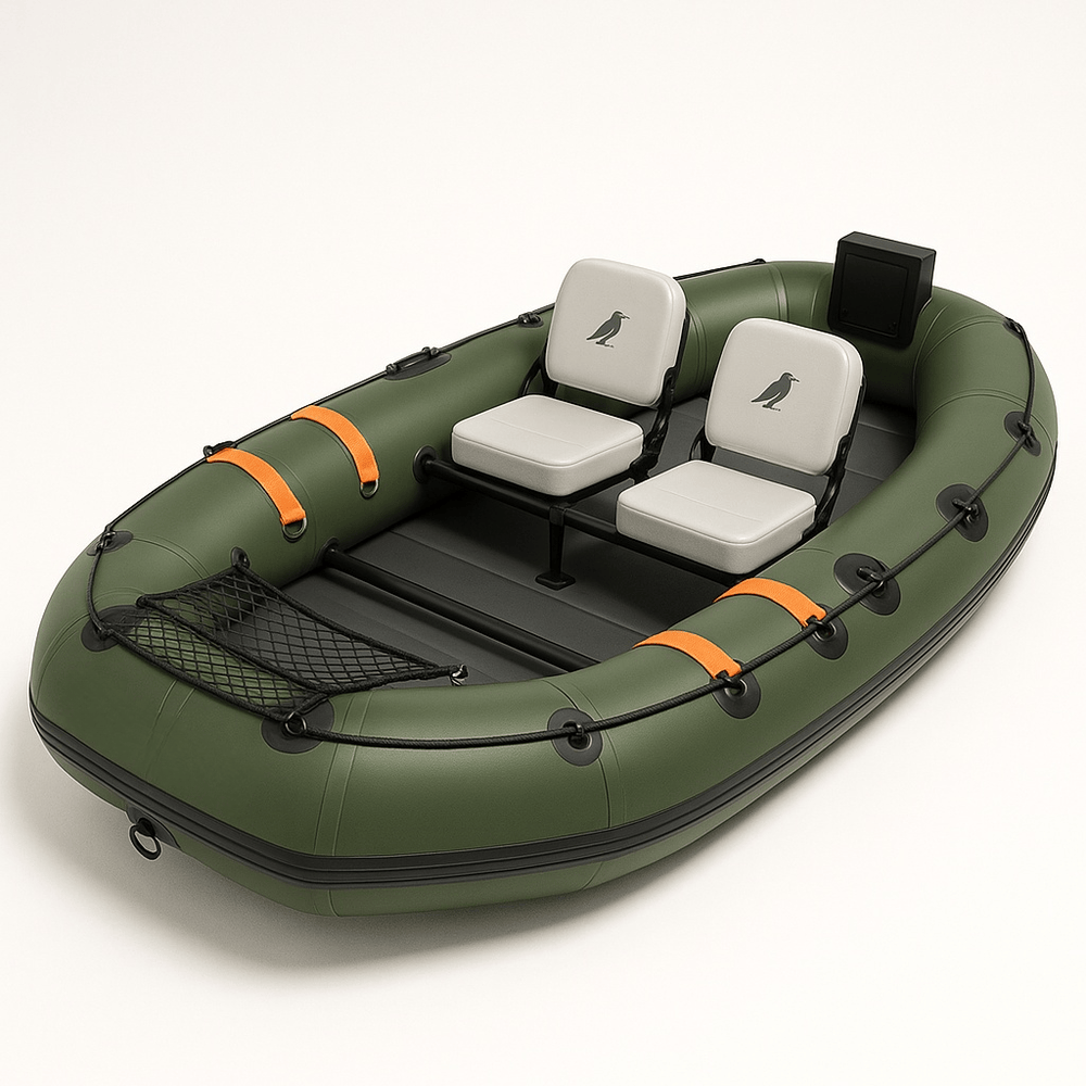 Kayak gonflable de loisirs 2 places robuste PVC vert-Flowaqa