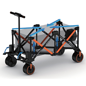Gatheringfolding frame structure