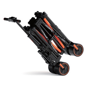 After folding, it can be towedmanually or electrically