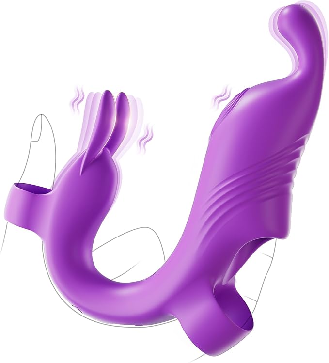 2 in 1 Rabbit Ear Toy💕 - Female Finger Vibrator💑-suzhom