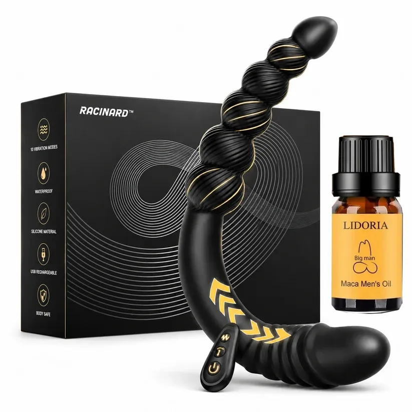 Smart Dual-Ended Telescopic Anal Toy-Black Mamba