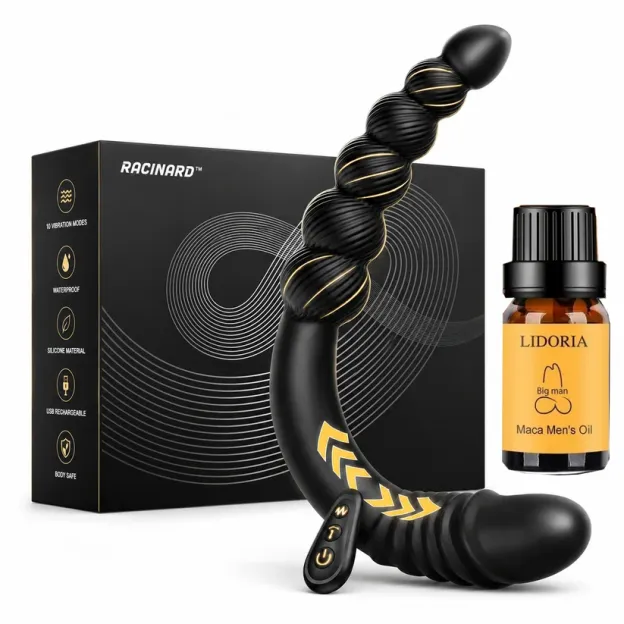 Smart Dual-Ended Telescopic Anal Toy-Black Mamba